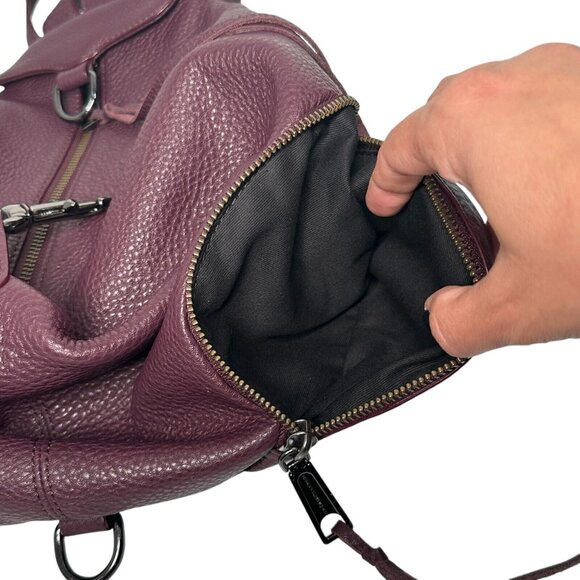 Rebecca Minkoff Julian Leather Backpack - Currant - HF19GPBB01 - Picture 12 of 16